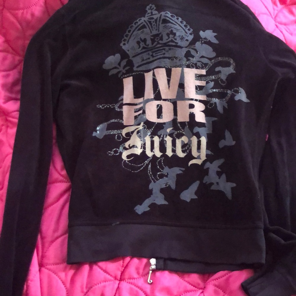 Juicy couture velour zip up sweater